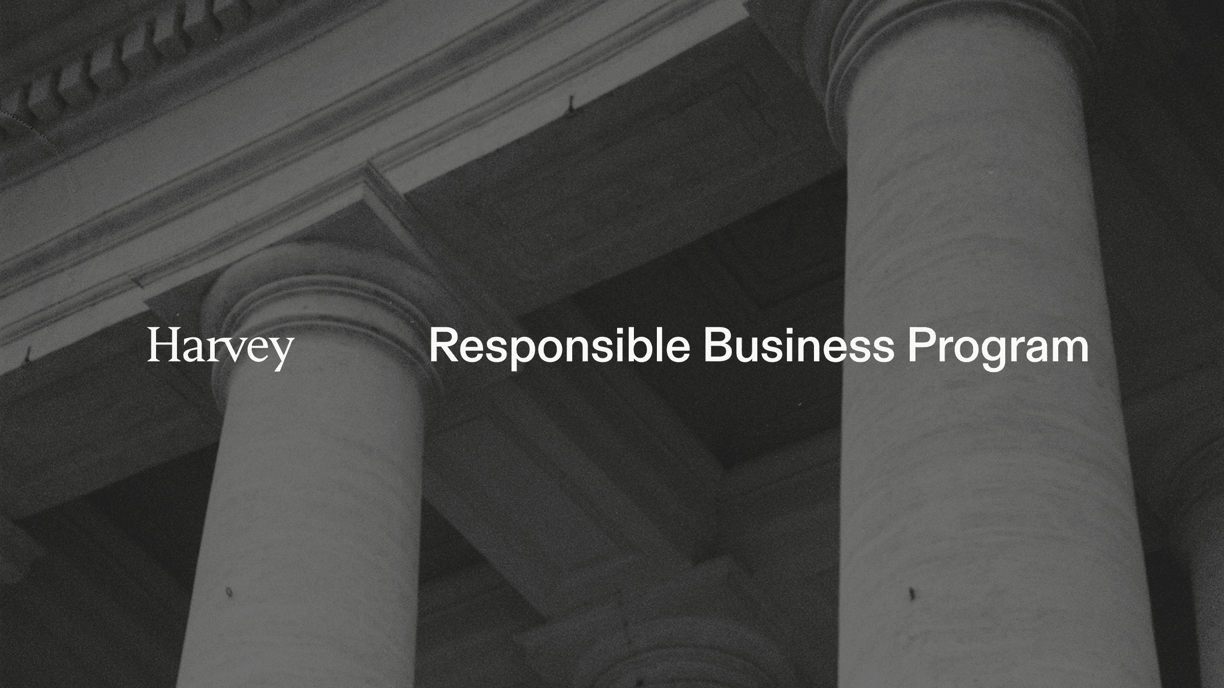 Introducing Harvey’s Responsible Business Program
